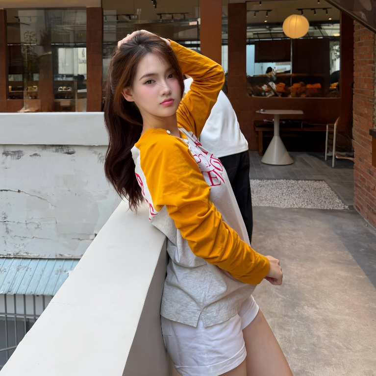 ÁO "ALFAER" NEW PEACE RAGLAN LONGSLEEVE T-SHIRT - YELLOW | BigBuy360 - bigbuy360.vn