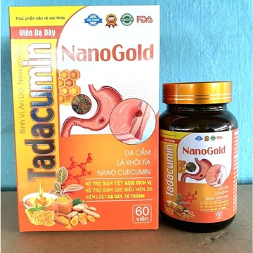 Viên dạ dày bình vị an dạ Tadacumin nano gold viêm loét dạ dày, tá tràng, trào ngược dạ dày thực quản
