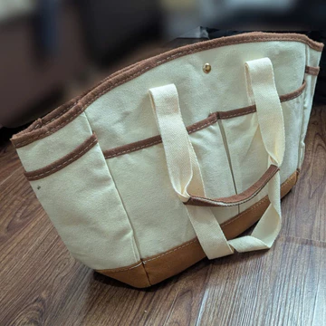 túi vải canvas đa năng nhiều ngăn đựng bỉm sữa Gooby hàng qua sử dụng lỗi nhỏ, túi xách vải đeo vai mẹ bỉm