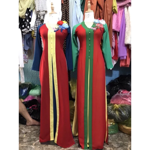 set áo dài tứ thân cách điệu