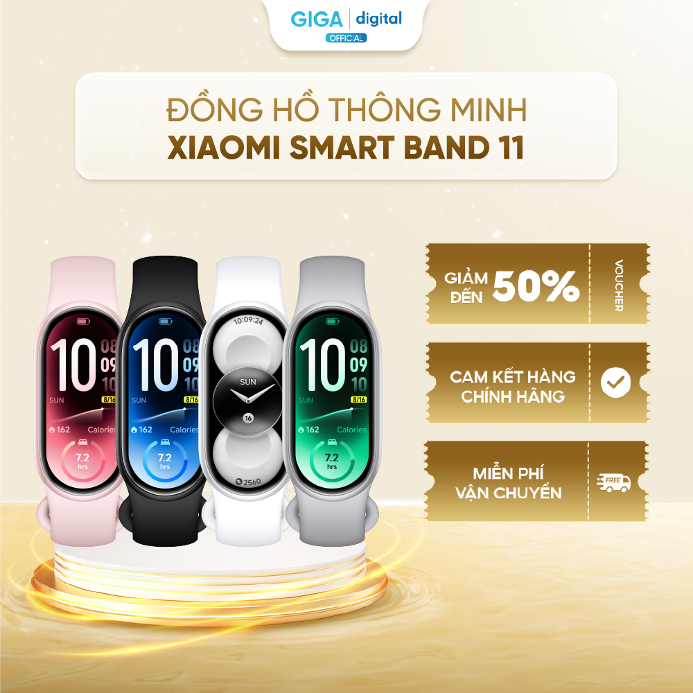 [MỞ BÁN] Đồng hồ thông minh Xiaomi Smart Band 11 | Màn hình AMOLED 1.72" | Quản lý sức khỏe đa chiều: nhịp tim, SpO₂ | BigBuy360 - bigbuy360.vn