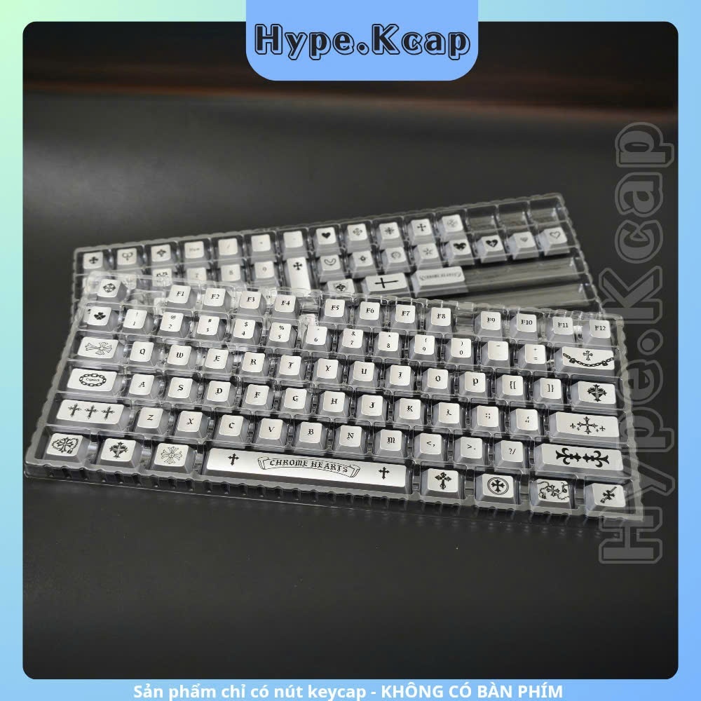 Keycap Chrome Heart Phong Cách Xuyên Led Cherry Profile | BigBuy360 - bigbuy360.vn