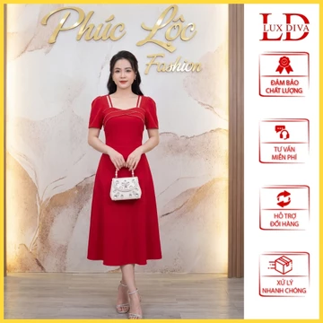 Váy Đầm Dự Tiệc Trung Niên Cho Mẹ Đi Tiệc Cưới Thiết Kế Cao Cấp Đầm Dự Tiệc Kết Đá Pha Lê Ngực PL137