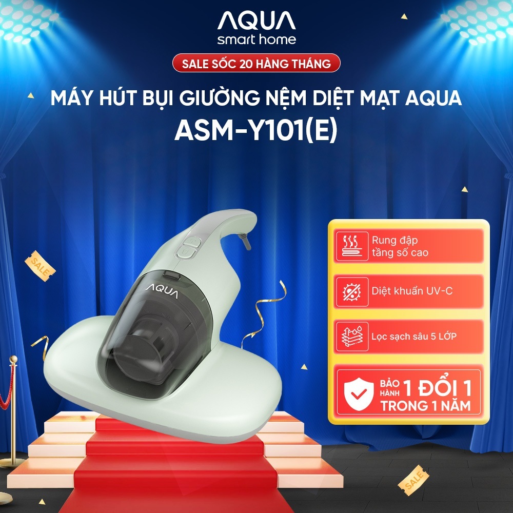 [SẢN PHẨM MỚI] Máy hút bụi giường nệm AQUA ASM-Y101(E) - Bảo hành 1 đổi 1 trong 1 năm