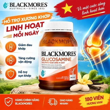 Blackmores Glucosamine Sulfate 1500mg One-A-Day 180 Tablets Viên Uống Glucosamine Hỗ Trợ Xương Khớp Hàng Úc