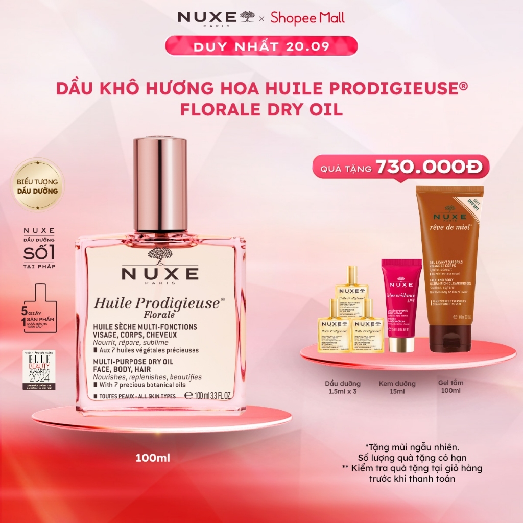 Dầu dưỡng khô đa năng Hương Hoa Nuxe Huile Prodigieuse Florale 100ml