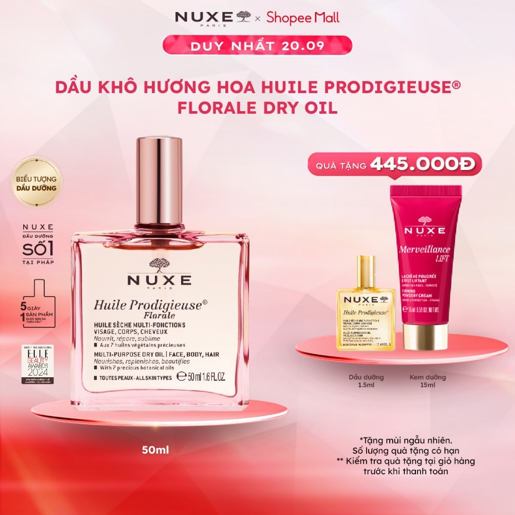 Dầu dưỡng khô đa năng Nuxe Huile Prodigieuse Florale Multi-purpose Dry Oil 50ml