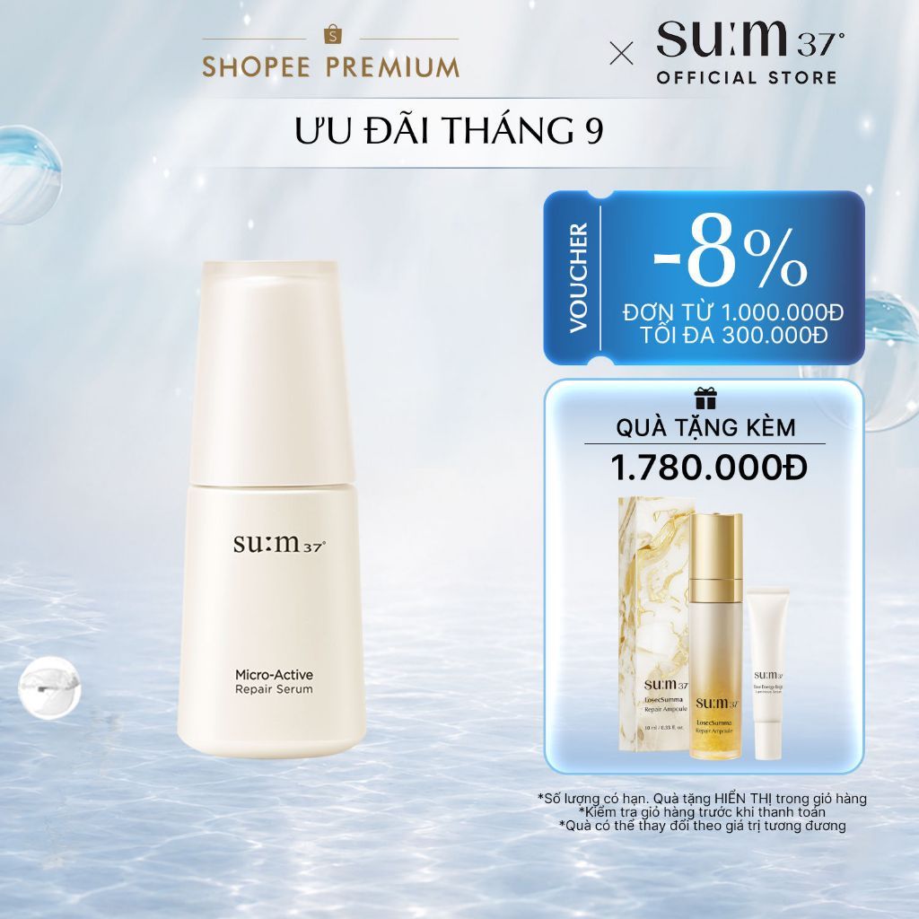 [SU:M37 OFFICIAL] Tinh chất chống lão hóa và làm dịu da Su:m37 Micro Active Repair Serum 50ml