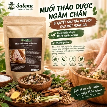 Muối Thảo Dược Ngâm Chân SALENA Muối Ngâm Chân Thảo Dược Thiên Nhiên Khử Mùi Chân Thư Giãn Spa Tại Nhà 150g