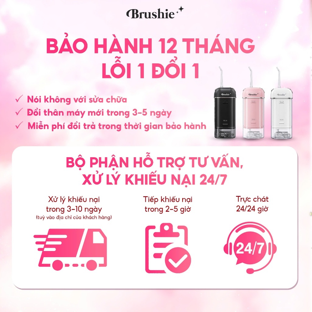 [ShopeeVIP] Tăm Nước Brushie Ultra Clean 16 Chế Độ Làm Sạch, Flossie Gấp Gọn Du Lịch, SVIP | BigBuy360 - bigbuy360.vn