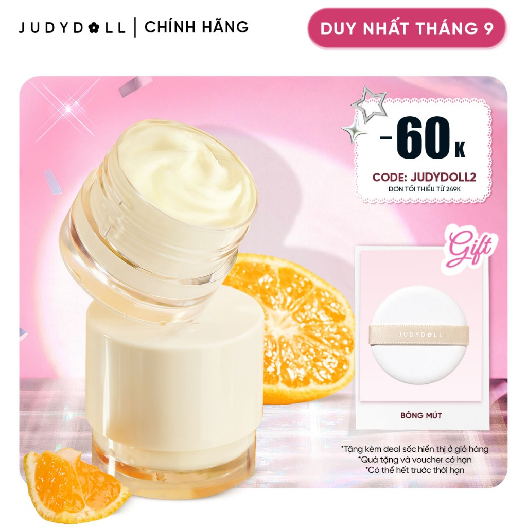JUDYDOLL Kem lót Judydoll Makeup Base Dưỡng ẩm Kiềm dầu Lâu Trôi Chống xuống tông 30g