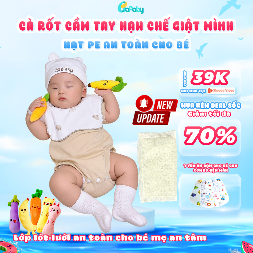 Cà Rốt Cầm Tay Chống Giật Mình Cho Bé BAFABY Đồ Chơi Cầm Tay Nhung Mịn Ruột PE An Toàn Tăng Khả Năng Cầm Nắm - 383