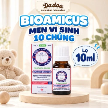 BIOAMICUS MEN VI SINH 10 Chủng Hỗ Trợ Cải Thiện Hệ Vi Sinh Đường Ruột Cho Bé Lọ 10ml