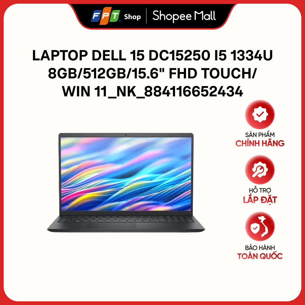 Laptop Dell 15 DC15250 i5 1334U/8GB/512GB/15.6" FHD Touch/Win 11_NK_884116652434