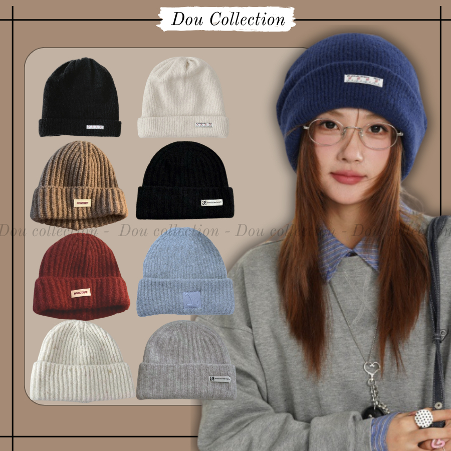 Mũ Len Beanie Unisex Dệt Gân Giữ Ấm Nhiều Màu Phong Cách Hàn Quốc Dùng Mùa Đông Thời Trang Hằng Ngày - Mã THNL09