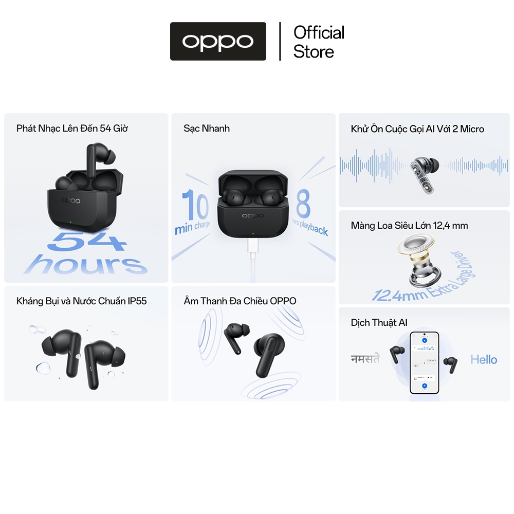 [SVIP] Tai nghe Bluetooth OPPO Enco Buds 3s, dịch thuật AI, pin đến 54h, sạc siêu tốc, màng loa lớn đa chiều | BigBuy360 - bigbuy360.vn