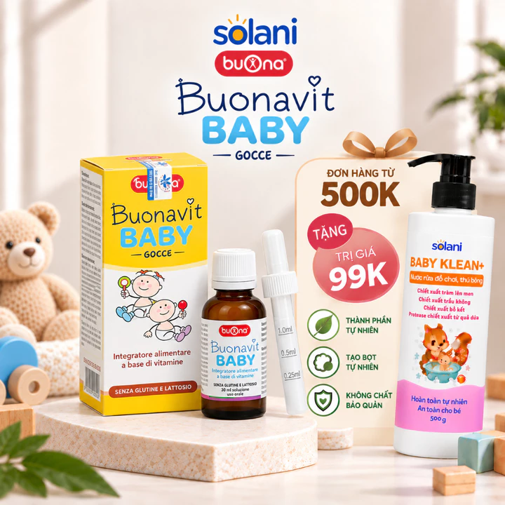 Vitamin Buonavit Baby Ý 20ml Bổ Sung Vitamin Tổng Hợp Cho Bé