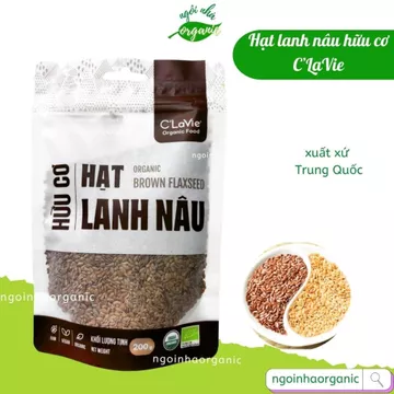Hạt lanh nâu, lanh vàng hữu cơ C’LaVie 200g - dùng đắp mặt nạ, ủ tóc, làm sữa hạt, rang ăn