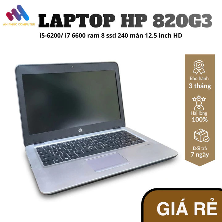HP elitebook 820G3 nhỏ gọn, pin trâu