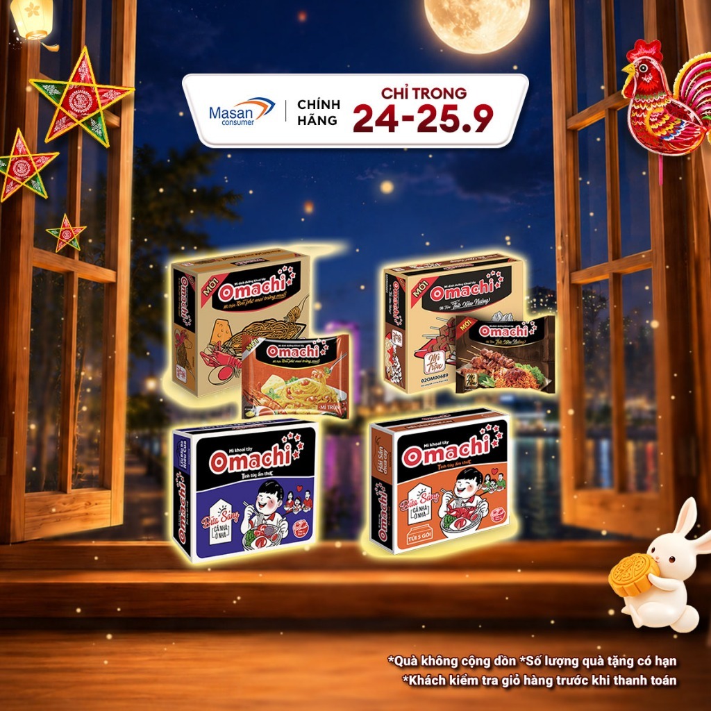 [LS] [Chọn vị] Thùng Mì Omachi - 30 gói x 80gr (Bao bì có thể thay đổi theo đợt nhập hàng)