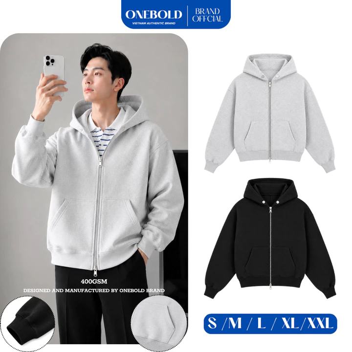 Fleece Foot Jacket Hoodie ZIP ONEBOLD YKK