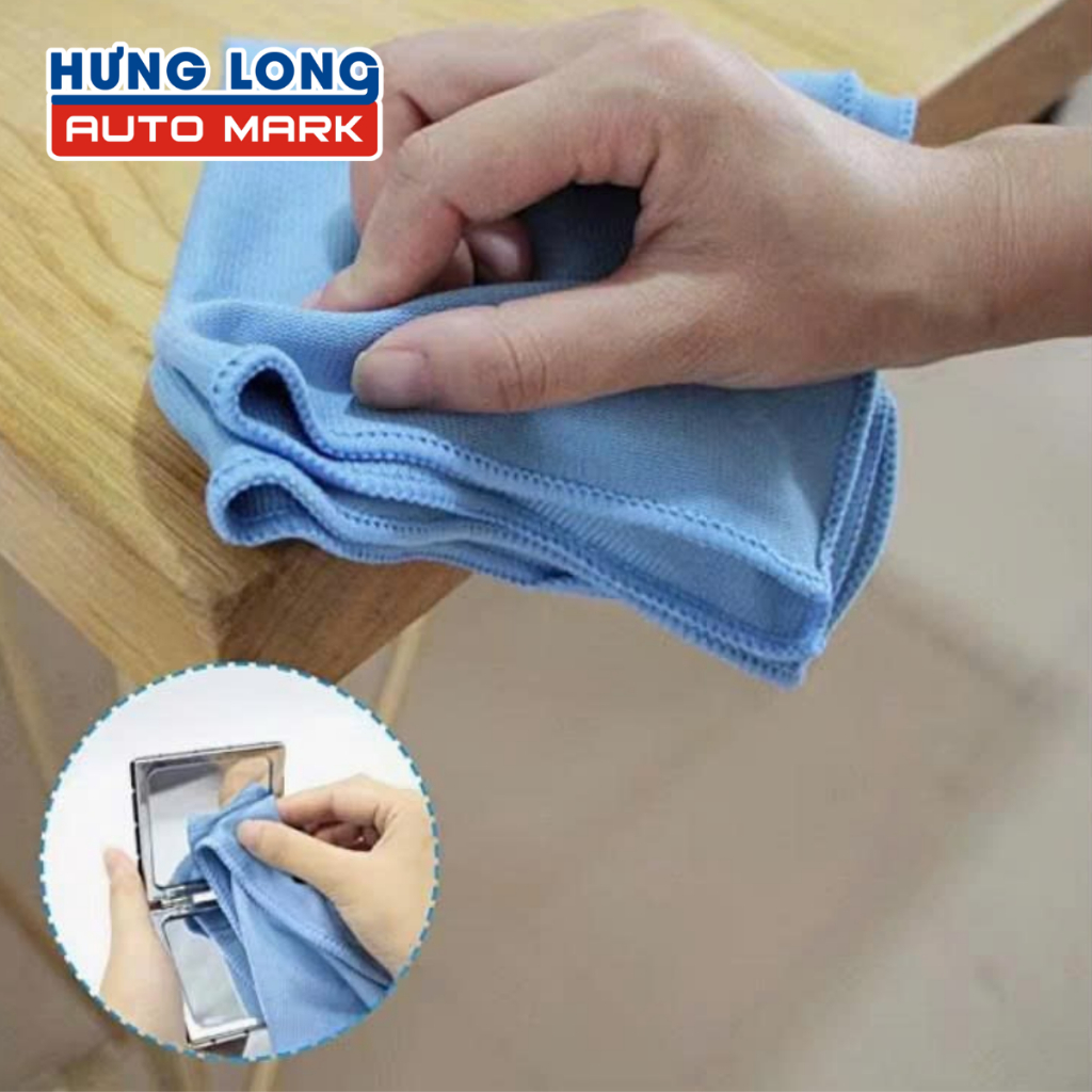 Khăn Lau Kính Ô tô Size 40x40Cm Vải Không Xù Lông Thấm Hút Mạnh Làm Sạch Nhanh, Không Để lại Bụi Vải | BigBuy360 - bigbuy360.vn