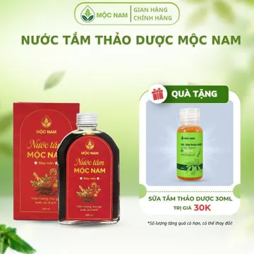 Nước Tắm Thảo Dược Mộc Nam 250ml - Giữ Ấm, Giải Cảm, Xông Tắm Thư Giãn - Tặng Sữa Tắm 30ml