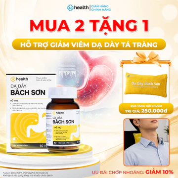 [MUA 2 TẶNG 1] Viên uống hỗ trợ Dạ Dày Bách Sơn Uhealth hỗ trợ trào ngược, ợ chua