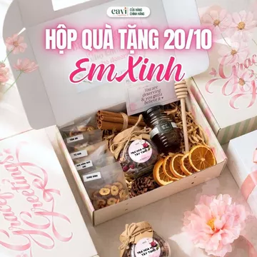 Hộp Quà Tặng Em Xinh 20/10 - Trà Thảo Mộc Tốt sức khỏe, Quà Tặng Cho Đối Tác, Người Thân, Bạn Bè