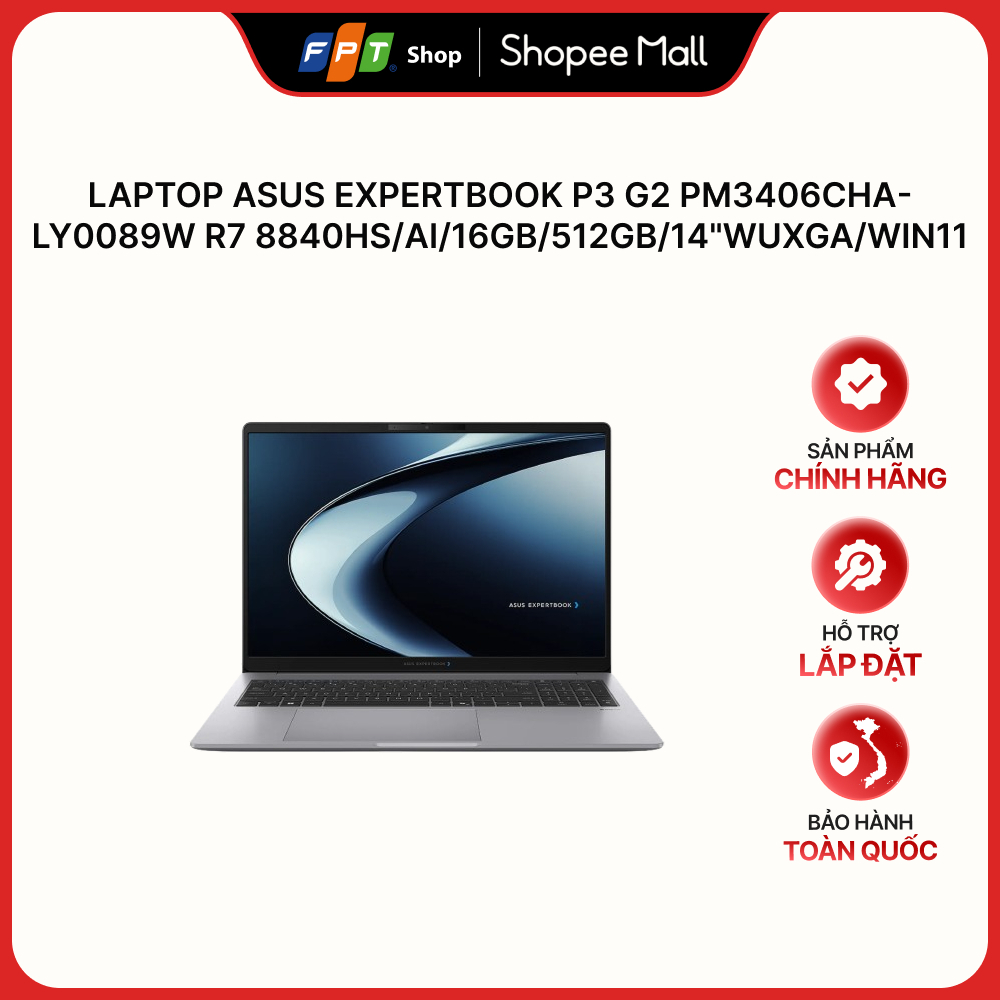 Laptop Asus ExpertBook P3 G2 PM3406CHA-LY0089W R7 8840HS/AI/16GB/512GB/14"WUXGA/Win11