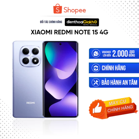[Máy Cũ] Điện Thoại Xiaomi REDMI Note 15 4G (6GB/128GB) Chính Hãng, Bảo Hành 9 Tháng