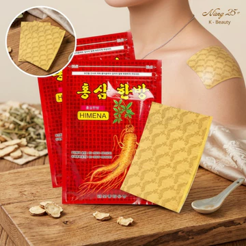 Cao Dán Hồng Sâm Himena Hàn Quốc Bịch 20 Miếng - Giảm Đau Nhức Mỏi Cơ Xương Khớp 6 Năm Tuổi