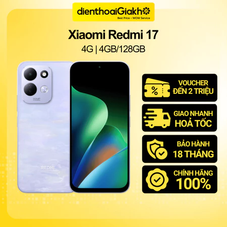 Điện Thoại Xiaomi Redmi 17 4G (4GB/128GB) Chính Hãng | Bảo Hành Điện Tử 18 Tháng