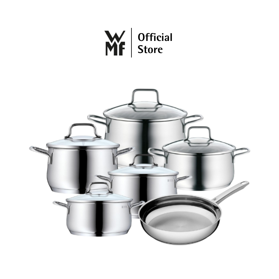 Bộ Nồi WMF Cao Cấp, Đáy Từ 3 Lớp, Chất Liệu Thép Không Gỉ Cromargan, Sử Dụng Được Với Mọi Loại Bếp