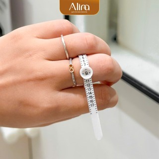 Thước Đo Size Nhẫn ALINA Có Kính Phóng Đại Đo Kích Cỡ Ngón Tay Nhiều Màu Tiện Dụng