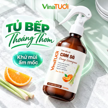 Xịt Khử Mùi Ẩm Mốc Tủ Bếp VINA TƯƠI 14 Mùi - Xịt Lòng Tủ Trước Khi Xếp Bát, Chai 100ml 300ml 500ml