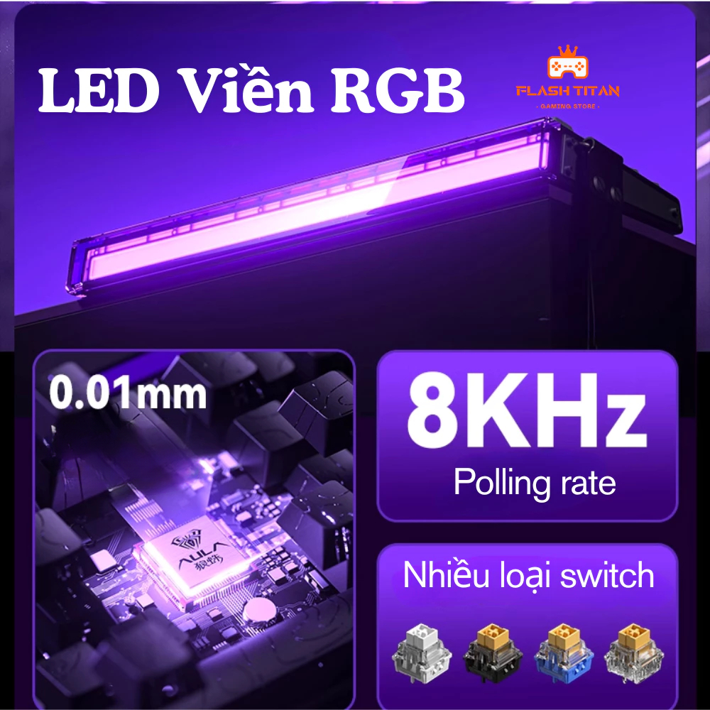 Bàn Phím Cơ Gaming Aula Hero 68 HE, Hero 84 HE Rapid Trigger - 8k Polling Rate - Độ Trễ Thấp - Dùng Chơi Game FPS | BigBuy360 - bigbuy360.vn