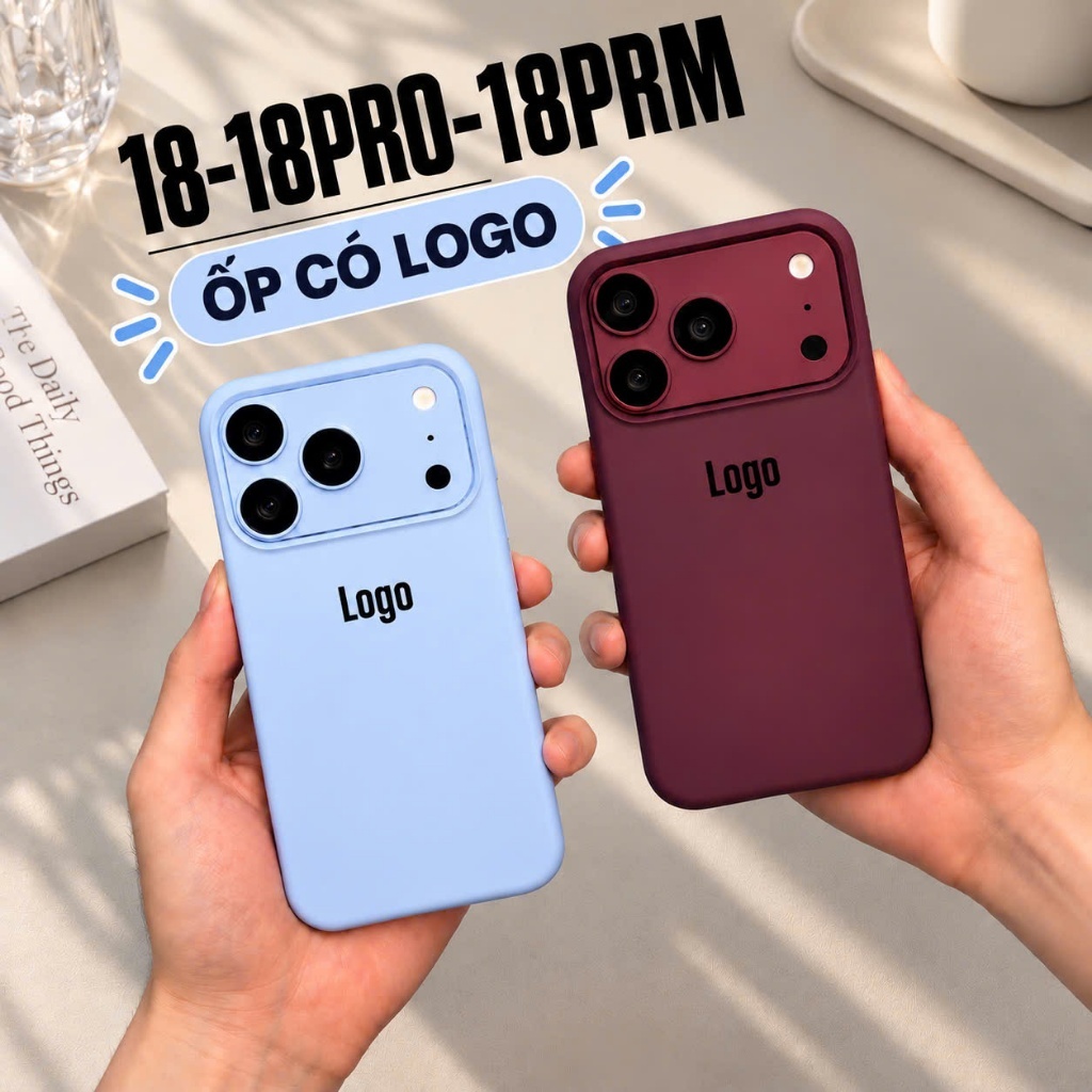[18PRO-18PRM] Ốp Lưng Iphone Chống Bẩn 18PRO/18PRM CÓ LOGO/ LÓT NHUNG Nhiều Màu Sắc Hottrend-Tặng Sticker Random