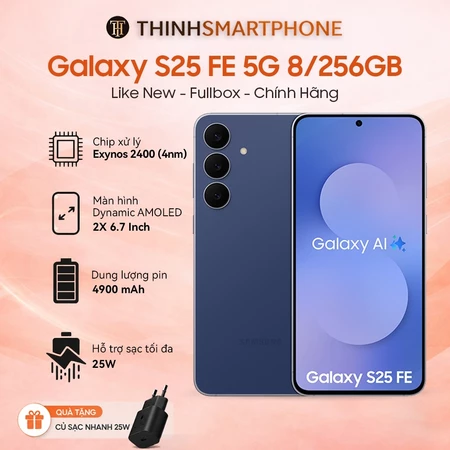 [Likenew Fullbox] Điện thoại Samsung Galaxy S25 FE 5G 8/256GB Đẹp Như Mới 99.99% - Chính Hãng Tại Samsung Việt Nam