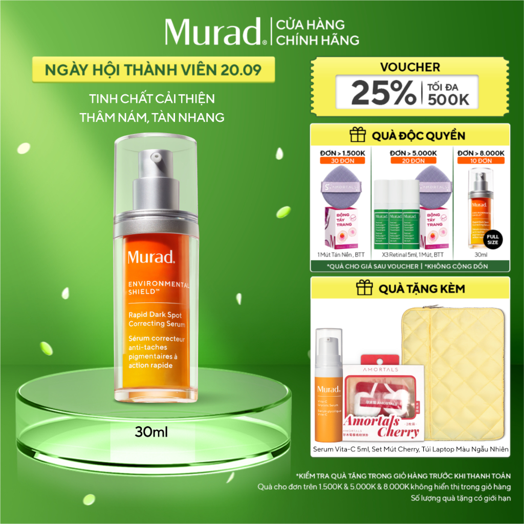 Tinh chất hỗ trợ làm mờ vết nám Murad Rapid Dark Spot Correcting Serum 30ml