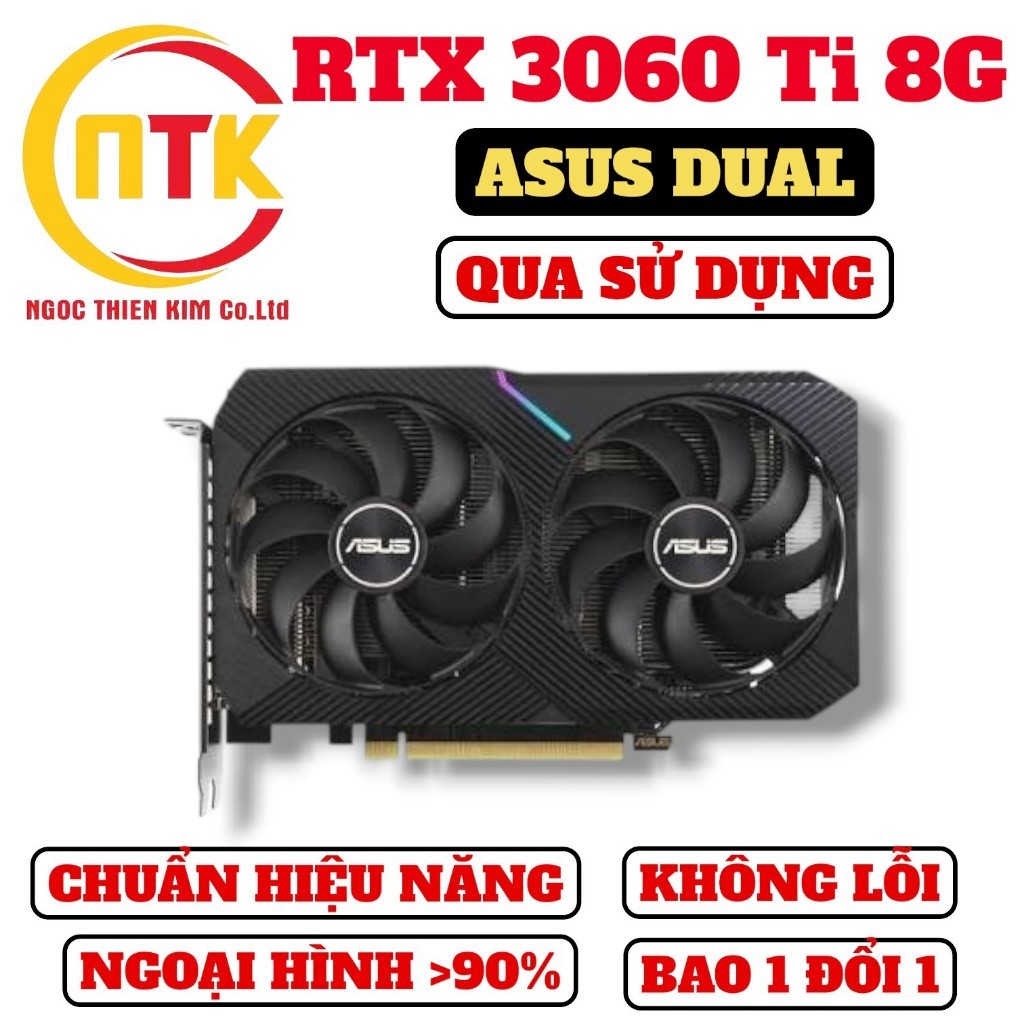 [01 ĐỔI 01] RTX 3060Ti 8G NHIỀU HÃNG (AORUS, GMZ TRIO, VISION, ULTRAWHITE, TUF,...) QUA SỬ DỤNG. | BigBuy360 - bigbuy360.vn