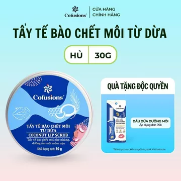 Tẩy Tế Bào Chết Môi Từ Dừa Cofusions 30g - Coconut Lip Scrub - Tẩy Tế Bào Chết, Dưỡng Ẩm Môi, Hỗ trợ giảm thâm, môi hồng