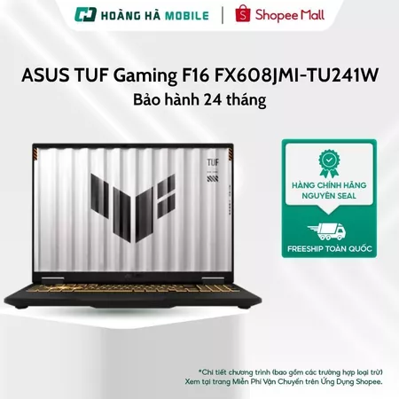 Laptop ASUS TUF Gaming F16 FX608JMI-TU241W (Core i7-14650HX/RTX 5060 8GB/16GB DDR5/512GB SSD/16"FHD 144Hz/Win 11/Xám)