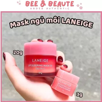 Mặt nạ dưỡng môi ban đêm hũ mini 3g, giúp cải thiện môi khô nứt nẻ, tăng sắc hồng tự nhiên cho môi