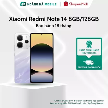 Điện thoại di động Xiaomi Redmi Note 14 4G- Chính hãng (Nguyên Seal Chưa Active)