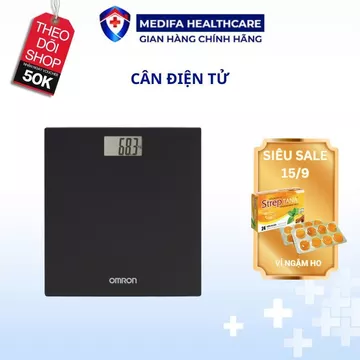 Cân Sức Khỏe Điện Tử Omron HN-289 Cảm Biến Thông Minh, Mặt Kính Cường Lực Chịu Tải Trọng Tốt