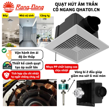 Quạt hút Rạng Đông - Quạt hút gắn tường, quạt hút âm trần: (Cổ đứng, cổ ngang)