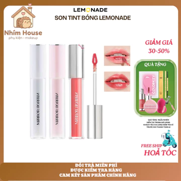 Son tint bóng LEMONADE Mirror Water Tint lâu trôi 4g | NHÍM HOUSE