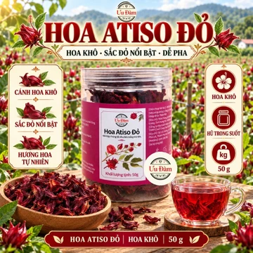Ưu Đàm Trà Hoa Atiso Đỏ Khô Vân Nam 50 G, Hoa Nguyên Bông Sấy Khô, Tuyển Chọn, Màu Tự Nhiên, Pha Trà, Pha Nước Uống