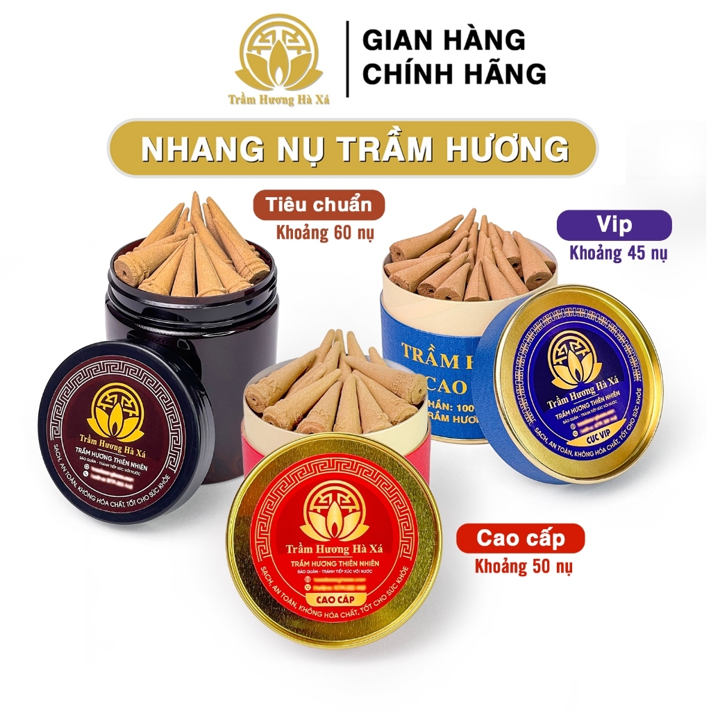 Nhang nụ trầm hương xông nhà nhang sạch không pha tạp thơm dịu nhẹ có khói ngược Trầm Hương Hà Xá